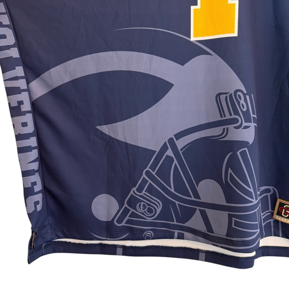 Michigan Wolverines 1 Icon Gameday Greats Football Jersey Navy Blue Men 2XL NEW - Picture 9 of 14